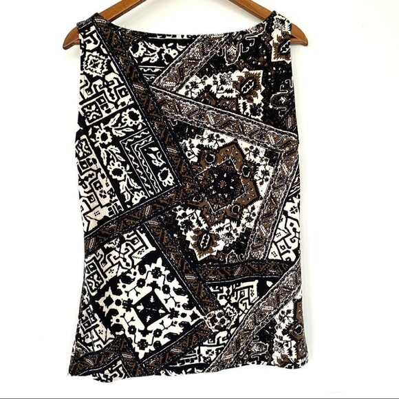 Chaps tank top with cowl neckline in a stretchy jersey knit  fabric - Picture 4 of 6